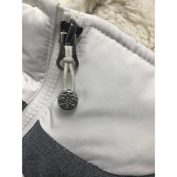Eddie Bauer‎ EB 650 Down Vest Women's Small White Gray Puffer Zip Pockets Warm - Picture 5 of 11